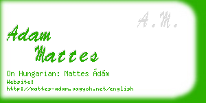 adam mattes business card